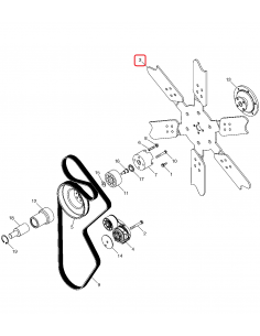 Fan Blade Ø 660 mm 9 Blades John Deere RE181921 2