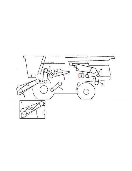 Curea Tocator 3HCx4190 mm John Deere H162310, HXE36535, 0244394, AP1004598