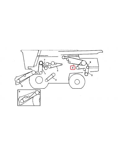 Curea Tocator 3HCx4190 mm John Deere 0244394, H162310, HXE36535, AP1004598