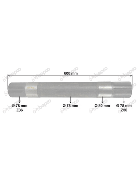 Ax Monobloc 600 mm Z-36 Cu Sigurante  John Deere R126709