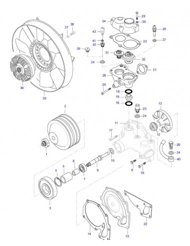 Pompa Apa Valmet & Valtra V836867092, 836867092, 836884003