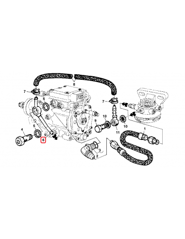 Fuel Line 6x10 mm John Deere RE503818