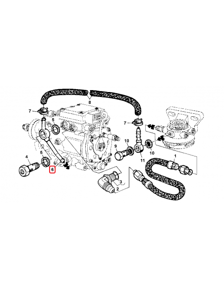 Fuel Line 6x10 mm John Deere RE503818