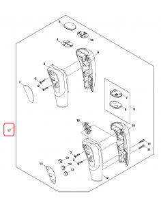 Knob, Multifunction Lever John Deere DC213309, DC206318, DC213316, DC51704, DC51708, DC51709, DC51710 2