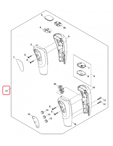 Knob, Multifunction Lever John Deere DC213309, DC206318, DC213316, DC51704, DC51708, DC51709, DC51710