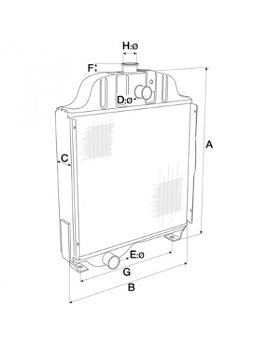 Radiator, Engine Cooling John Deere AZ46204