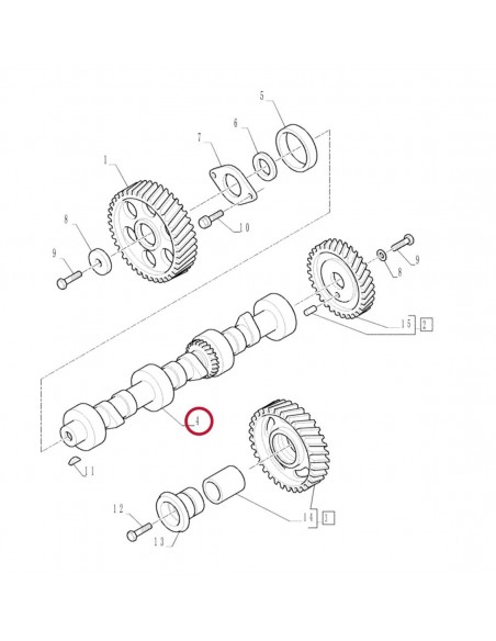 Camshaft CNH 84157724, 81876605, 87802140, 87802900