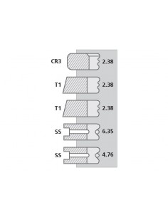 Piston Ring Set Ø 98.00-2.38x2.38x2.38x6.35x4.76 mm Leyland AHM9014, 98800102, 98/800102, 2