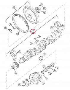 Crankshaft 6 Cyl. Case IH 3218434R92, 3218918R91, 3228424R92, 3228424EX 2