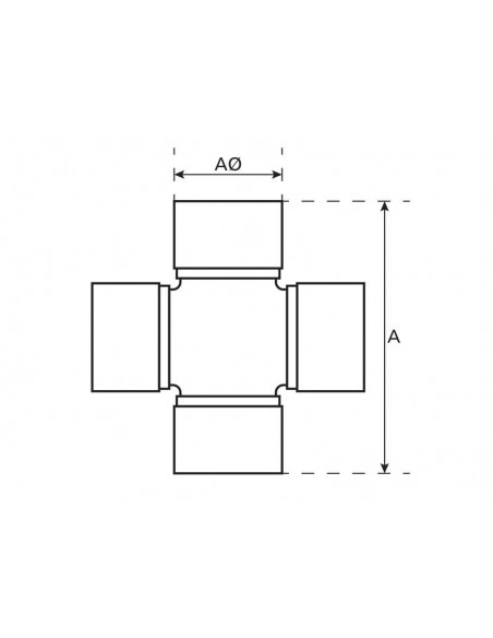 Cruce Cardanica 29x80 mm