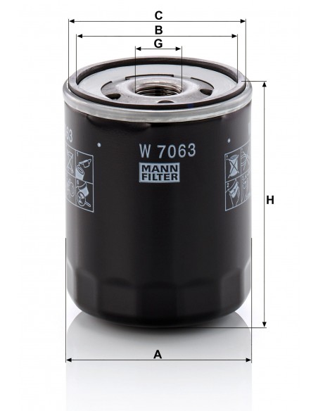 Oil Filter MANN-FILTER W7063, W 7063
