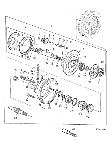 Shaft Reverser Transmision 35x2060 mm, Z-21 John Deere Z63341