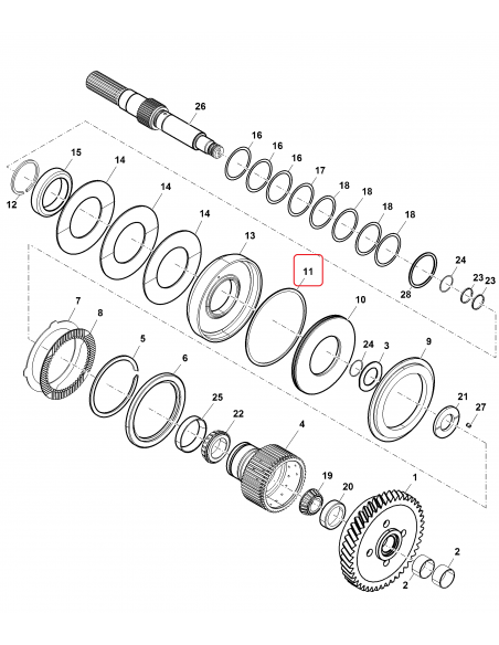 Inel Piston 166.85x178.95x2.08 mm John Deere R115405, R110514, RE47385