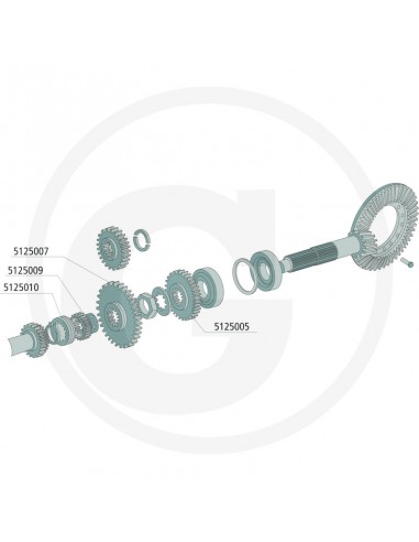 Pinion Transmisie Z-34 CNH 87388607, 5125005