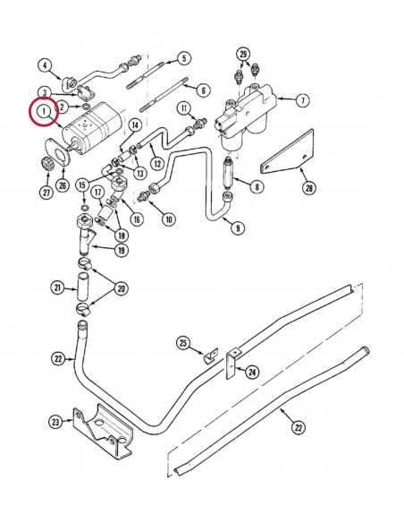 Pump, Hydraulic Double 11+8 cm³/U 89880C91, 89880C1, 565/365, 30080, Bosch 0510565365, 0 510 565 365