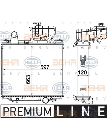 Radiator Racire Motor 663x597 mm AL209041