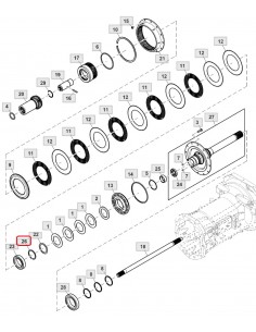 Snap Ring 57.53x60.33x9.53x4.75 mm John Deere YZ91380 2