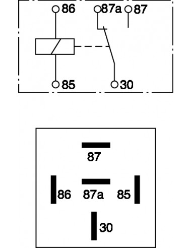 Releu 12V 30/20A Bosch 0332209150
