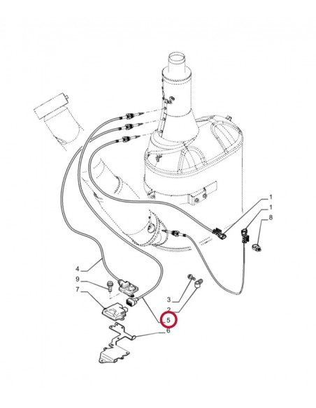 Sensor, Exhaust Gas NH3 1000 mm CNH 48188864, 47362758, 47520142