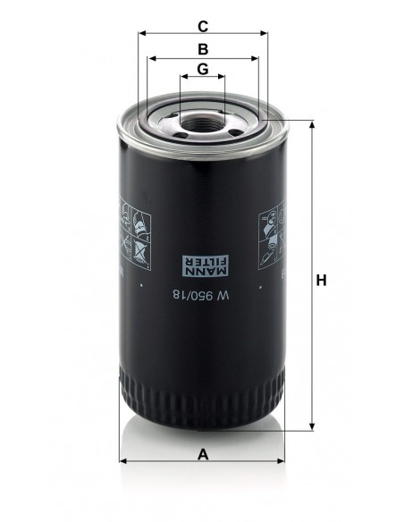 Filtru Ulei W950/18, P558615