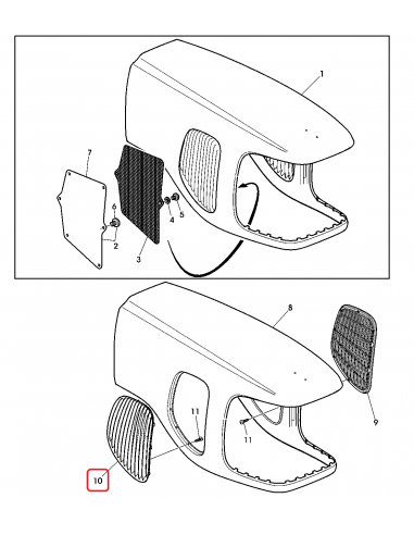 Grila Capota Dreapta Fata John Deere L157394