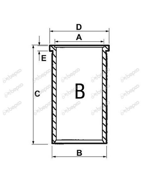 Camasa Motor Ø 105x108x214 mm - Semifinisata UNB F183200210140