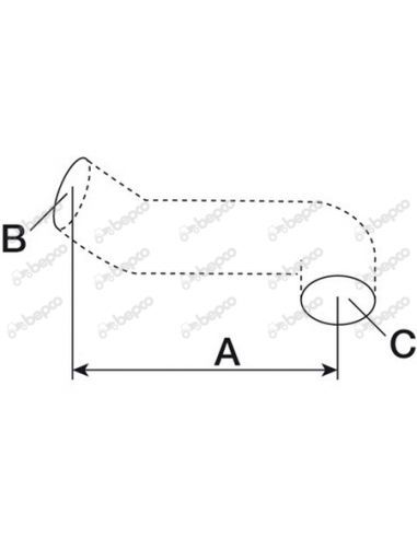 Hose, Radiator Top Ø 48x320 mm Fendt 199204050090, 199.204.050.090