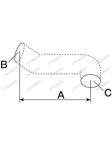 Hose, Radiator Top Ø 48x320 mm Fendt 199204050090, 199.204.050.090