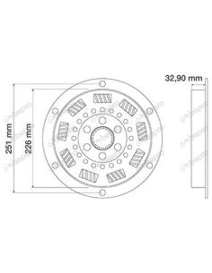 Disc Ambreiaj Torsiune 1.5/8"-26/6 Bolt Massey Ferguson 3714122M4, Claas 7700043614 2