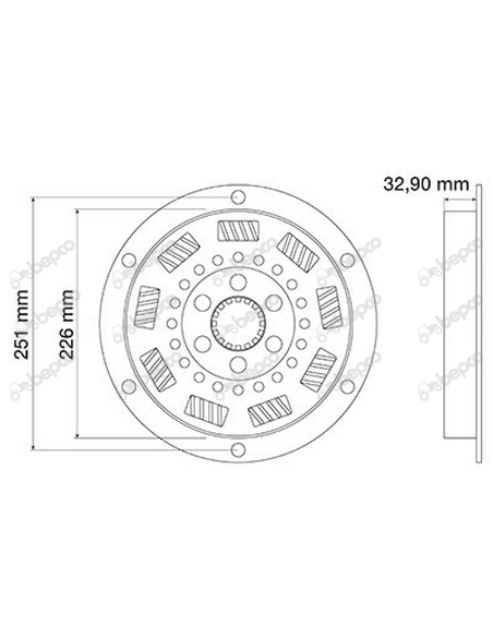 Damper 1.5/8"-26/6 Bolt