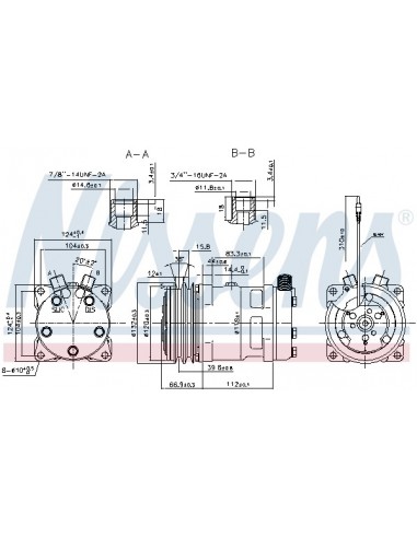Compresor Aer Conditionat Massey Ferguson SD5H14-6664, 85100888, D45080062