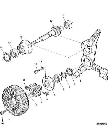 Pinion Plastic, Ax Cai 100x385 mm Z-61 John Deere AZ44254