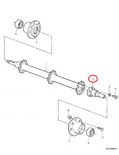 Drive Shaft 229 mm John Deere Z12792, Z12616 2