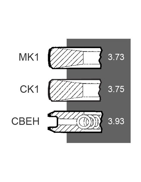 Segmenti Piston Ø 116 - 3.73x3.75x3.93 mm STD John Deere RE57517, A-RE57517