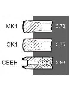Piston Ring Set Ø 116 - 3.73x3.75x3.93 mm STD 2