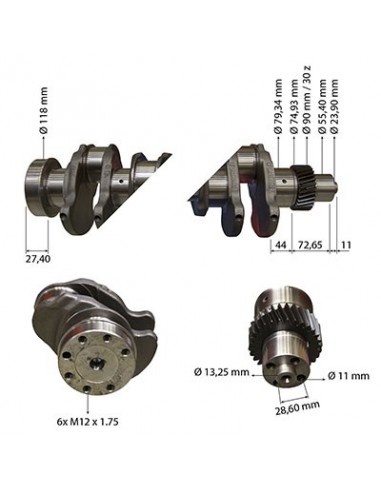 Arbore Motor John Deere 6005028696, RE504639, RE515785, RE52850, R116076, SE501657,