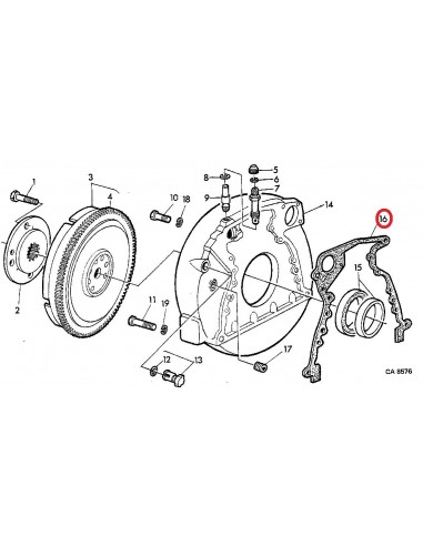 Gasket, Flywheel John Deere R49516, R70483, R70483, R97351, T23596, 6005012785
