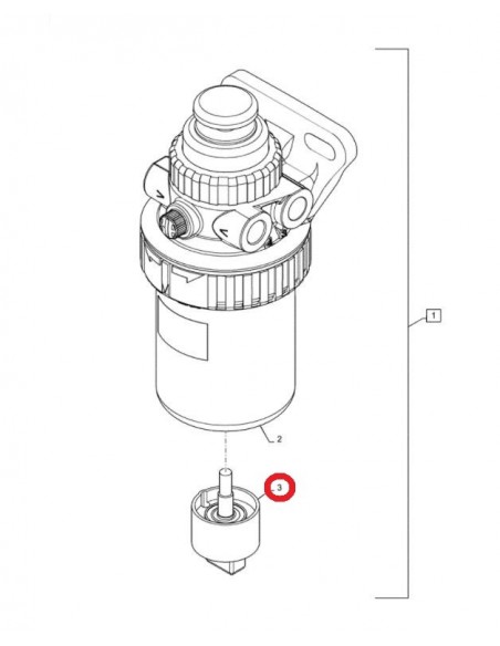 Sensor, Fuel Filter CNH 2855647, 504149662, 87612475