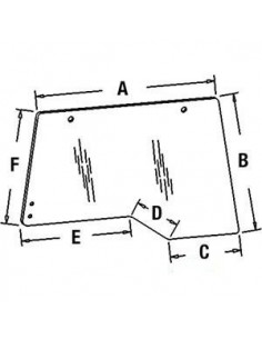Geam Spate, Dreapta Case-IH 96671C3, 96671C2, 96671C1