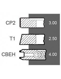Piston Ring SET 105 - 3x2.5x4 mm SAME 0.086.0052.6/10, 00860052610, 00860052610, 08600526