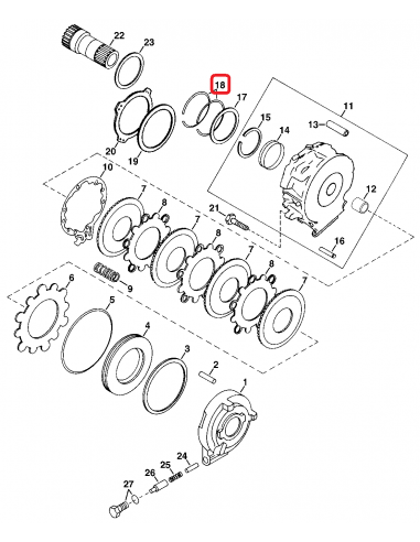 Segment Transmisie  Ø 95.5x3 mm John Deere R33167 PowrQuad