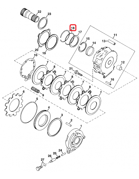 Segment Transmisie  Ø 95.5x3 mm John Deere R33167 PowrQuad
