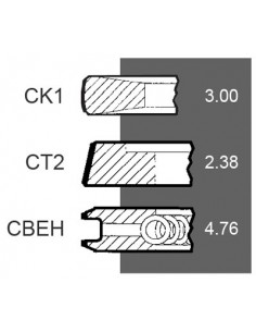 Piston Ring 100 - 3.00x2.38x4.76 mm Case IH 2916710616, 3055298R92, 3144677R91, 31449779R1, 3144977R91 2