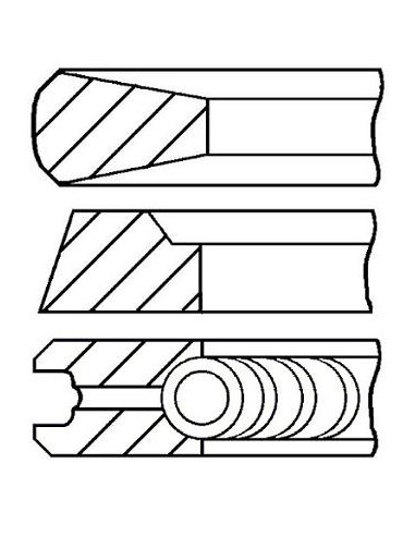 Piston Ring 100 - 3.00x2.38x4.76 mm Case IH 2916710616, 3055298R92, 3144677R91, 31449779R1, 3144977R91