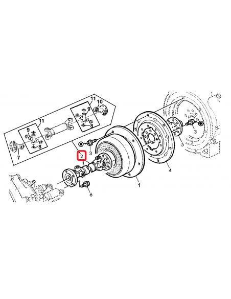Cardan Motor-Transmisie 192 mm (7.6") John Deere AL77610