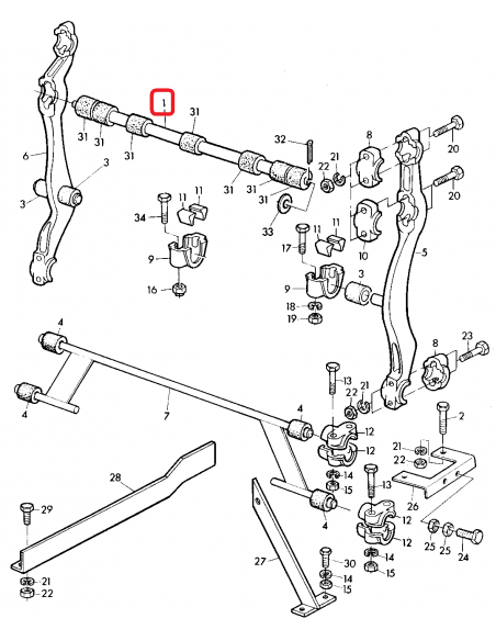 Shaft Grain Pan 25x1485 mm John Deere AZ27697