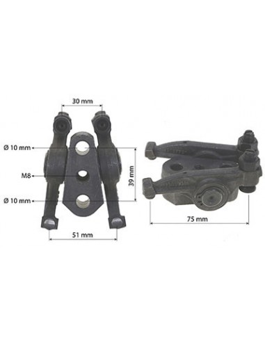 Roker Arm With Support Braket M8 Fendt F385200410020, F385200410010, 12159630, 12159631, 12159687, 6005003738