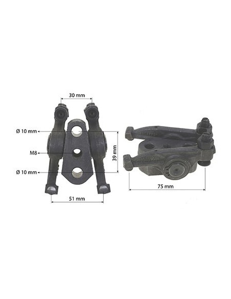 Roker Arm With Support Braket M8 Fendt F385200410020, F385200410010, 12159630, 12159631, 12159687, 6005003738