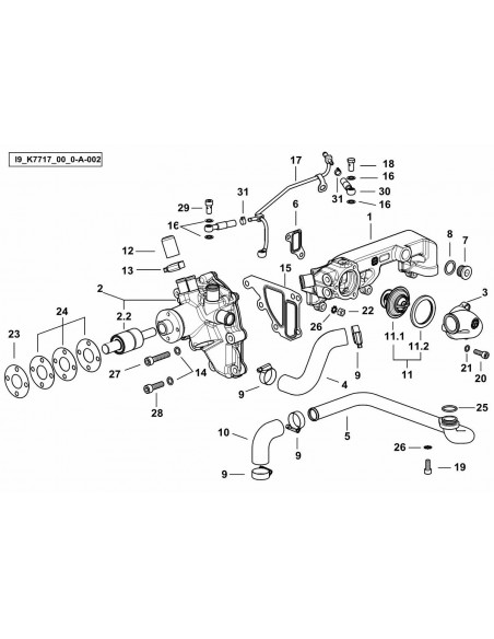 Water Pump 0.020.3505.4/10, 00203505410, 0.020.3505.4/20, 00203505420, 0.020.3505.4/30, 00203505430, 0.020.3505.4/40, 0020350544