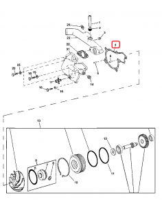 Gasket, Water Pump John Deere R520580, R71315, A-R71315 2
